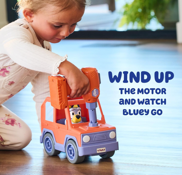 Bluey Car - Buildable Take-Apart Motorized Vehicle with Bluey Figure & Toy Drill - 2-in-1 Toddler Building Play - Educational Construction Toy - Ages 18 Months+