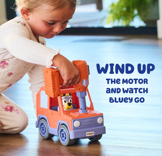 Bluey Car - Buildable Take-Apart Motorized Vehicle with Bluey Figure & Toy Drill - 2-in-1 Toddler Building Play - Educational Construction Toy - Ages 18 Months+